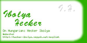 ibolya hecker business card